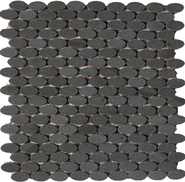 Daltile Stone a la Mod Urban Bluestone Oval 1 1/2x3/4 Polished Mosaic Natural Stone Tile