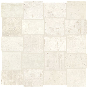 American Olean Union Platinum White Modern Weave 2x3 Matte Mosaic Tile