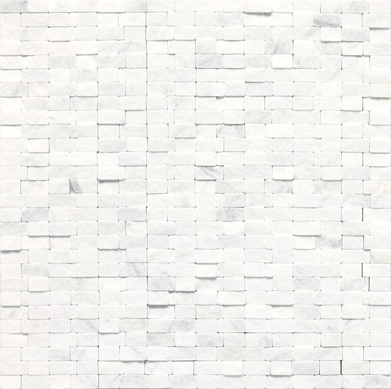 Daltile Stone a la Mod Contempo White Random Brick-Joint 3/8 Split Face Mosaic Natural Stone Tile