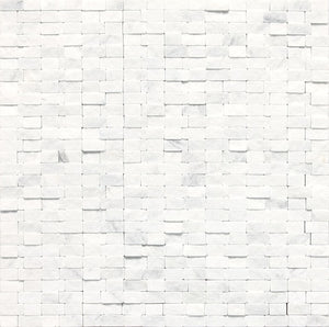 Daltile Stone a la Mod Contempo White Random Brick-Joint 3/8 Split Face Mosaic Natural Stone Tile