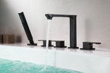 ANZZI FR-AZ102ORB Shore 3-Handle Deck-Mount Roman Tub Faucet with Handheld Sprayer in Oil Rubbed Bronze