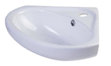 ALFI brand AB109  18" White Corner Porcelain Wall Mounted Bath Sink