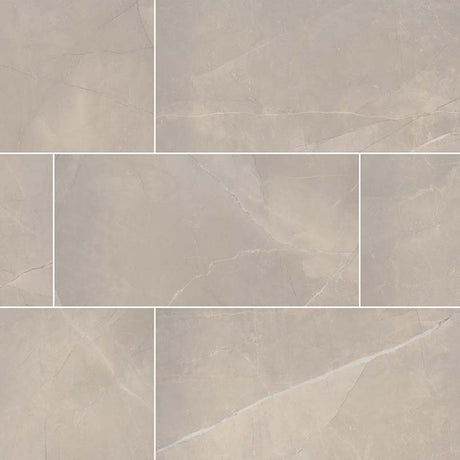 sande cream polished porcelain floor and wall tile msi collection NSANCRE1224P product shot multiple tiles angle view #Size_12"x24"