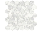 Anatolia Tile 2" Hex Cromo Bianco Honed Marble Mosaic 5001-0284-0 * 1 Sheet = .99 Sqft * Cromo Bianco Hexagon 2" - premium natural stone mosaic tile from Anatolia Tile, available at PoshHaus showroom in Keene, NH
