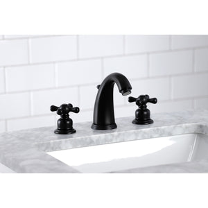 Kingston Brass KB980AX Victorian 2-Handle 8 in. Widespread Bathroom Faucet, Matte Black
