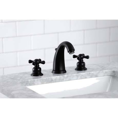 Kingston Brass KB980AX Victorian 2-Handle 8 in. Widespread Bathroom Faucet, Matte Black