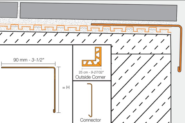 Schluter E90/RW120BW BARA-RW Outside Corner 90° 4-3/4", Bright White Aluminum