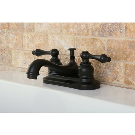 Kingston Brass KB605AL Restoration 4 in. Centerset Bathroom Faucet, Oil Rubbed Bronze