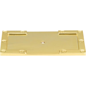 Atlas Homewares Campaign L-Bracket Backplate 3 11/16 Inch Polished Brass