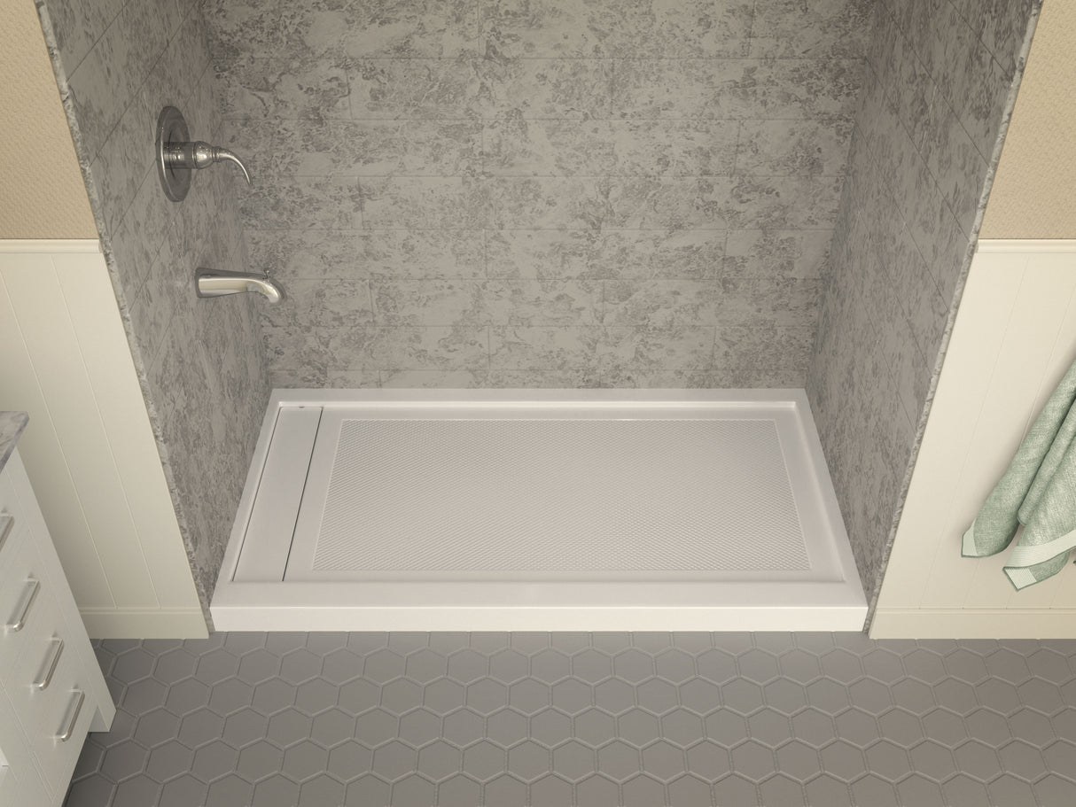 ANZZI SB-AZ013WL Meadow Series 60 in. x 32 in. Shower Base in White