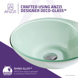ANZZI LS-AZ8126 Raider Series Deco-Glass Vessel Sink in Lustrous Light Green