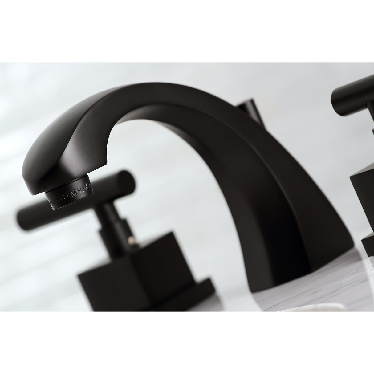 Kingston Brass KS4980CQL Claremont 8" Widespread Bathroom Faucet, Matte Black