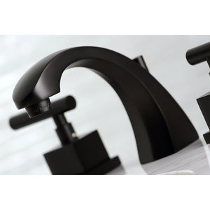 Kingston Brass KS4980CQL Claremont 8" Widespread Bathroom Faucet, Matte Black