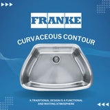 Franke CQX11024 Centennial Undermount Single Bowl Kitchen Sink, Medium