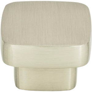 Atlas Homewares Chunky Square Knob Medium 1 7/16 Inch Brushed Nickel