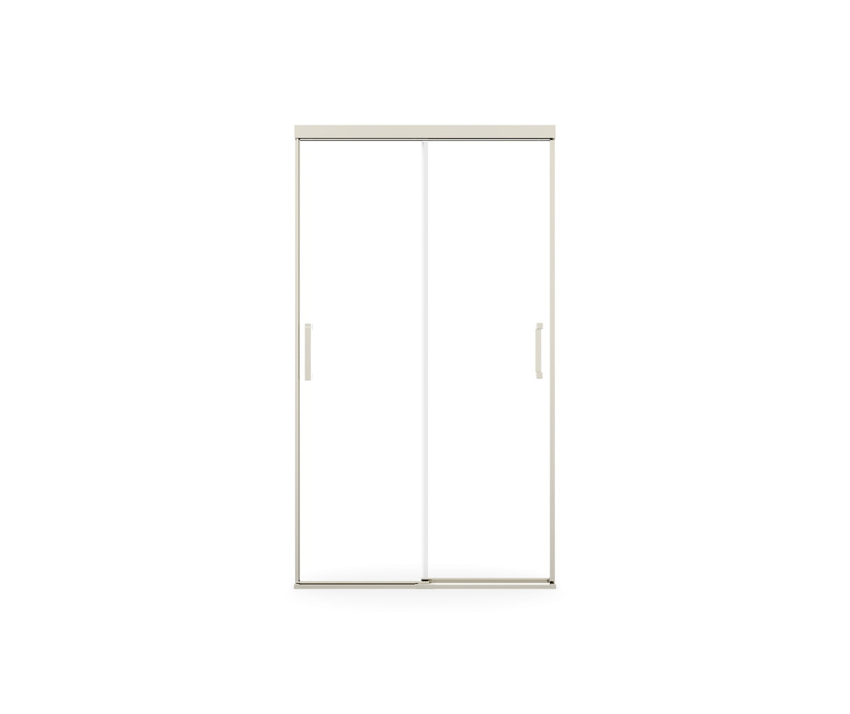 MAAX 138520-900-305-000 Incognito 74 39-42 x 74 in. 8mm Bypass Shower Door for Alcove Installation with Clear glass in Brushed Nickel