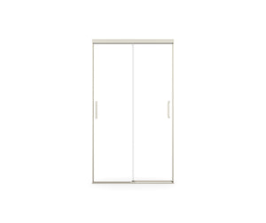 MAAX 138520-900-305-000 Incognito 74 39-42 x 74 in. 8mm Bypass Shower Door for Alcove Installation with Clear glass in Brushed Nickel
