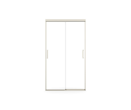 MAAX 138520-900-305-000 Incognito 74 39-42 x 74 in. 8mm Bypass Shower Door for Alcove Installation with Clear glass in Brushed Nickel