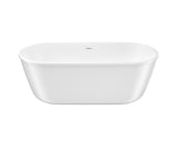 MAAX 107520-000-002-000 Golan 6429 AcrylX Freestanding Center Drain Bathtub in White with White Skirt