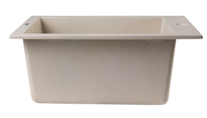 ALFI brand AB1720DI-B Biscuit 17" Drop-In Rectangular Granite Composite Kitchen Prep Sink