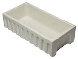 ALFI brand AB3618HS-B  36 inch Biscuit Reversible Smooth / Fluted Single Bowl Fireclay Farm Sink