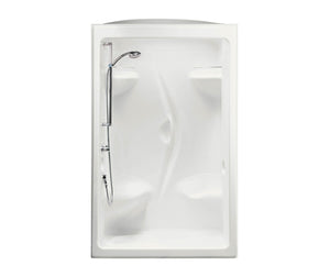 MAAX 101139-000-001-106 Stamina 48-I 51 x 36 Acrylic Alcove Center Drain Three-Piece Shower in White