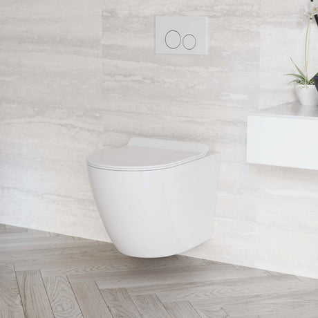 Swiss Madison Well Made Forever SM-WK449-01W - St. Tropez Wall Hung Toilet Bundle, Glossy White