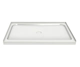 MAAX 105716-000-001-000 Rectangular Base 6042 3 in. Acrylic Alcove Shower Base with Center Drain in White