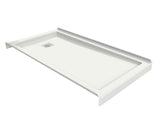 MAAX 420006-506-001-106 B3Square 6036 Acrylic Tunnel Shower Base in White with Back End Drain