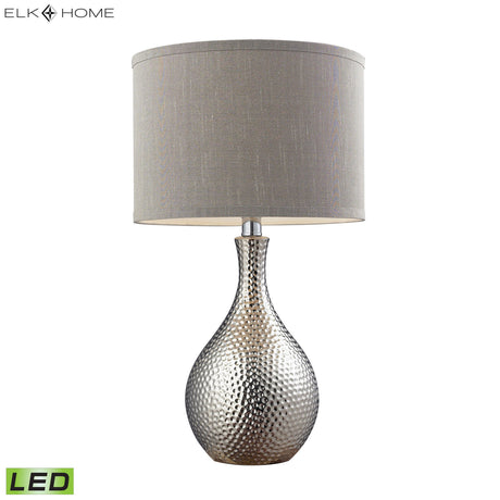 Elk D124-LED Hammered Chrome 21.5'' High 1-Light Table Lamp - Chrome
