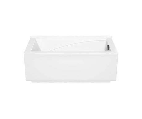 MAAX 410008-000-001-102 ModulR 6032 (With Armrests) Acrylic Corner Left Left-Hand Drain Bathtub in White