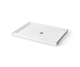 Aker Icon Base 6042 AcrylX Alcove Center Drain Shower Base in Biscuit