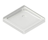 MAAX 101432-000-001-000 Square Base 36 3 in. 36 x 36 Acrylic Corner Left or Right Shower Base with Corner Drain in White