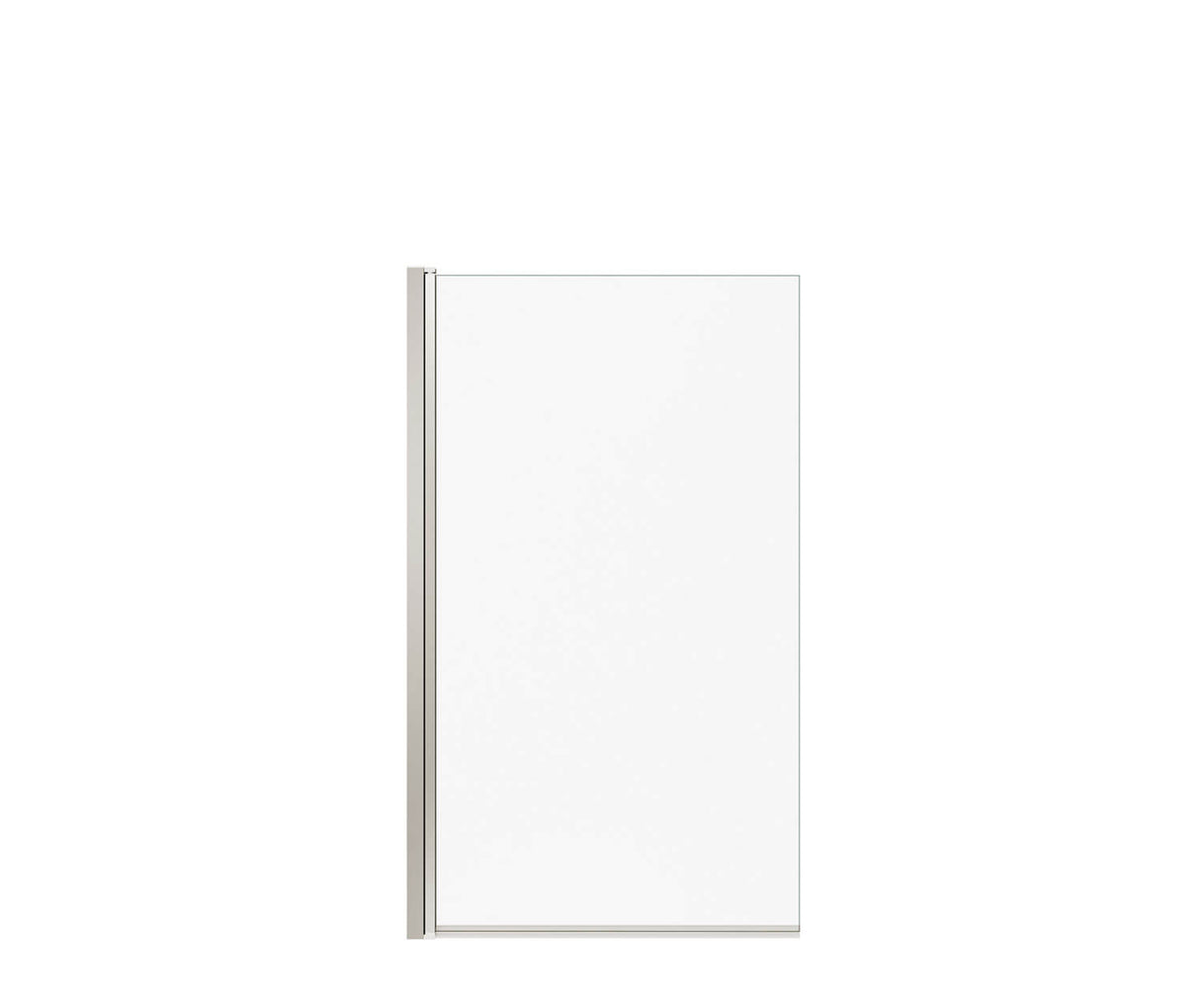 MAAX 137511-900-305-000 Axial Square 34 x 58 in. 8 mm Tub Screen for Alcove Installation with Clear glass in Brushed Nickel