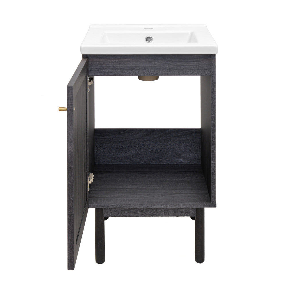 Classe 18" Bathroom Vanity in Black