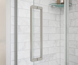 MAAX 135323-900-305-000 Uptown 44-47 x 76 in. 8 mm Sliding Shower Door for Alcove Installation with Clear glass in Brushed Nickel