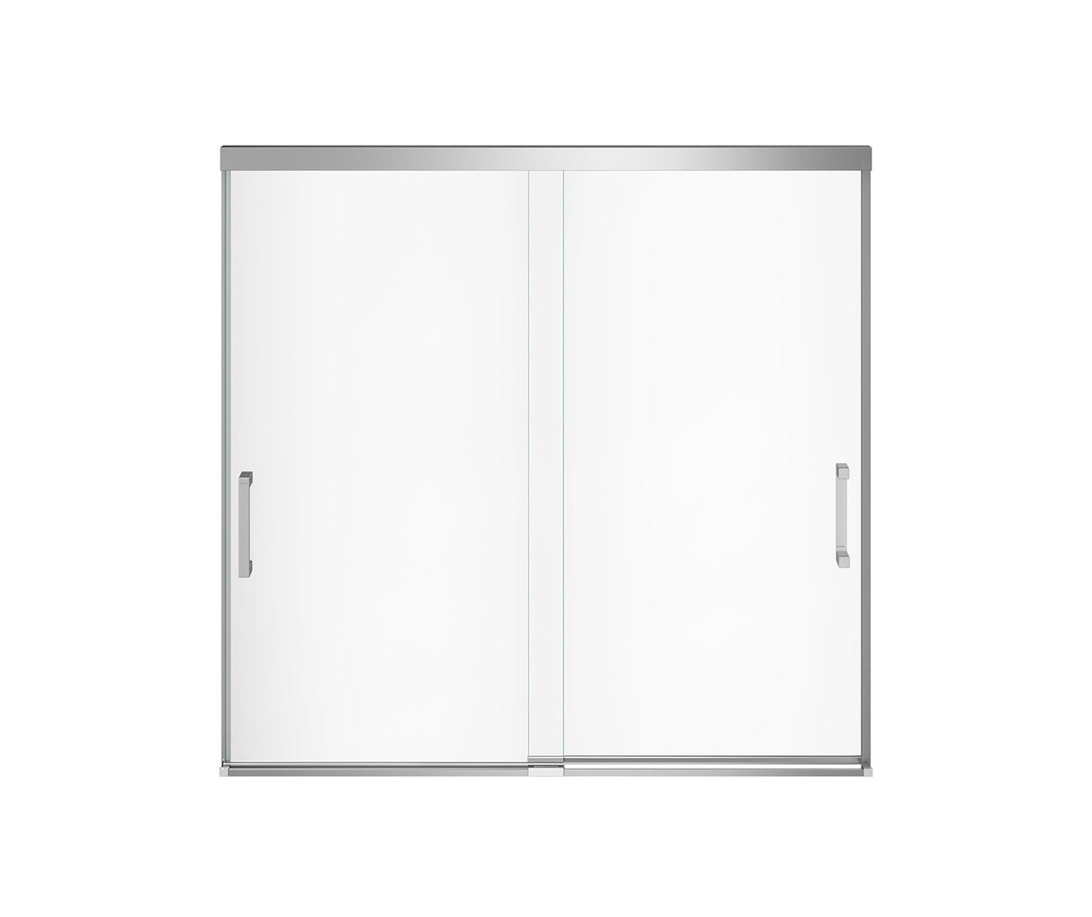MAAX 139351-900-084-000 Incognito 57 56-59 x 56 ¾ in. 6mm Bypass Tub Door for Alcove Installation with Clear glass in Chrome