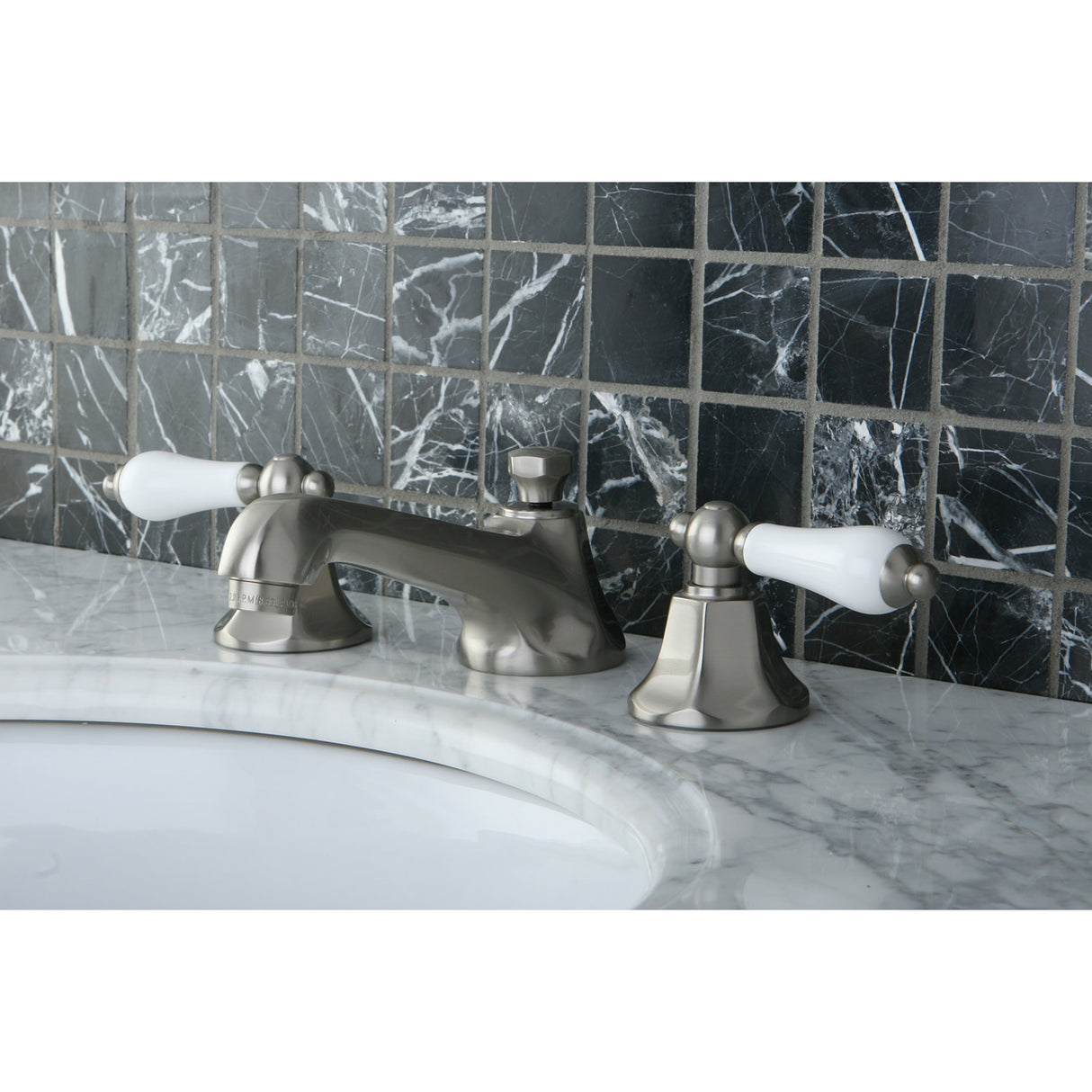Kingston Brass KS4468PL 8 in. Widespread Bathroom Faucet, Brushed Nickel