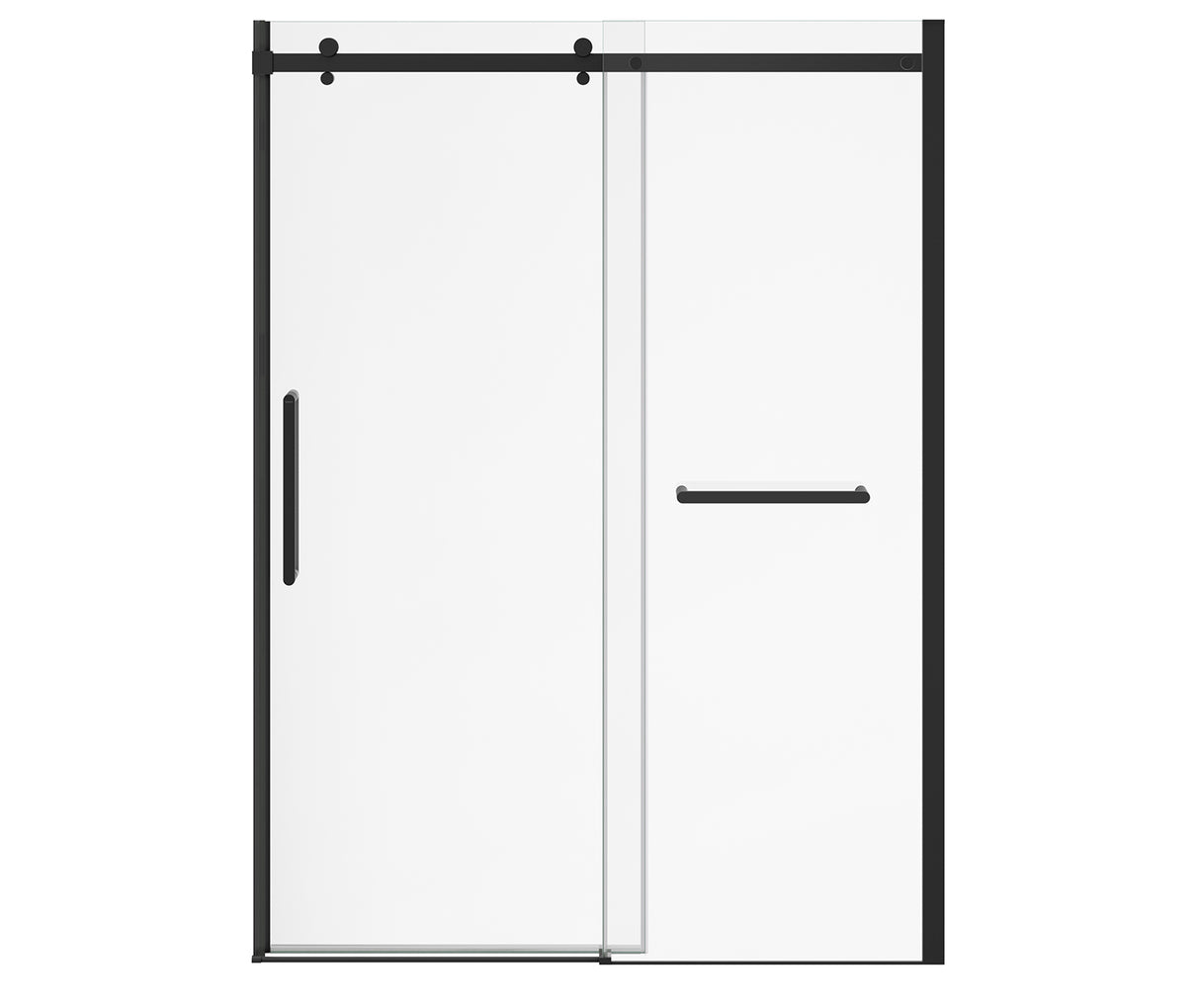 MAAX 138956-900-340-000 Halo Pro 56 ½-59 x 78 ¾ in. 8 mm Sliding Shower Door with Towel Bar for Alcove Installation with Clear glass in Matte Black