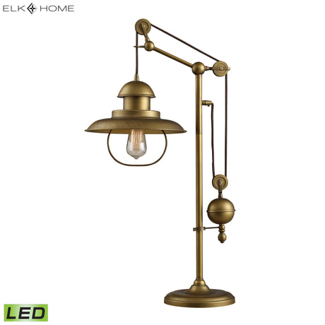 Elk D2252-LED Farmhouse 32'' High 1-Light Desk Lamp - Antique Brass - Includes LED Bulb