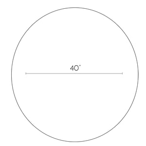 DAX Strip Round Mirror, 40" DAX-120-STRIP100