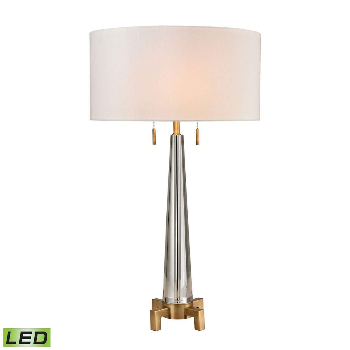 Elk D2682-LED Bedford 30'' High 2-Light Table Lamp - Aged Brass