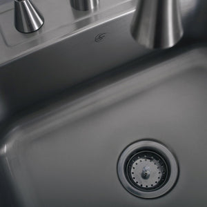 DAX Stainless Steel Single Bowl Top Mount Kitchen Sink, Brushed Stainless Steel DAX-OM-2522