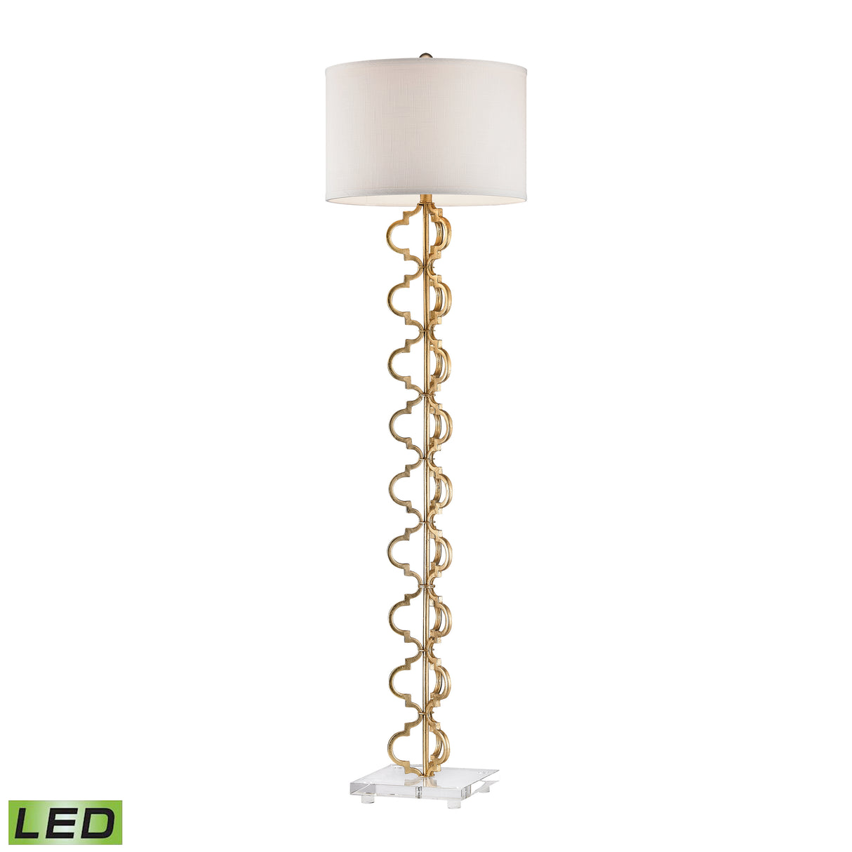 Elk D2932-LED Castile 62'' High 1-Light Floor Lamp - Gold Leaf - Includes LED Bulb