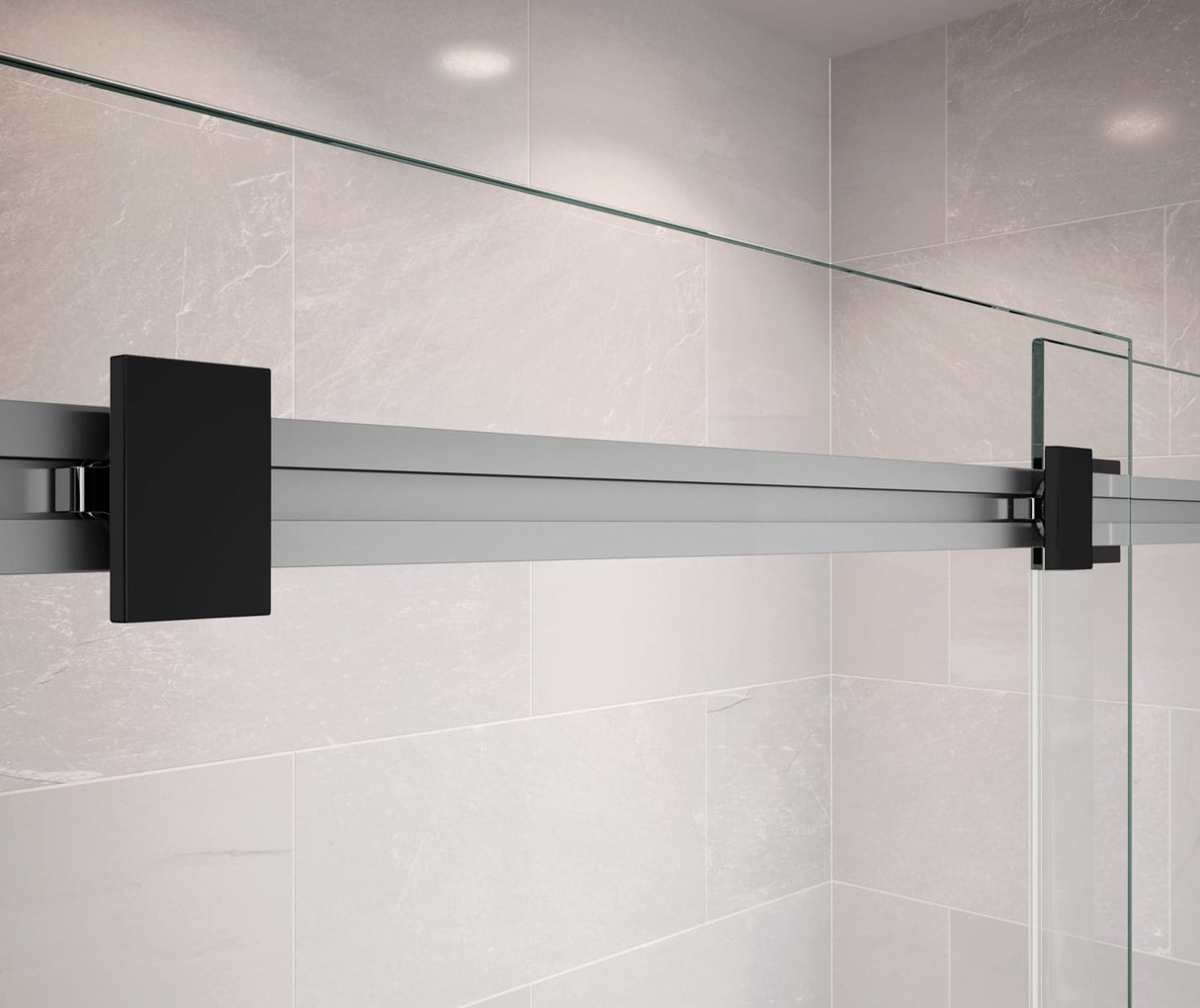 MAAX 136271-900-350-000 Duel 44-47 x 70 ½-74 in. 8 mm Bypass Shower Door for Alcove Installation with Clear glass in Chrome & Matte Black