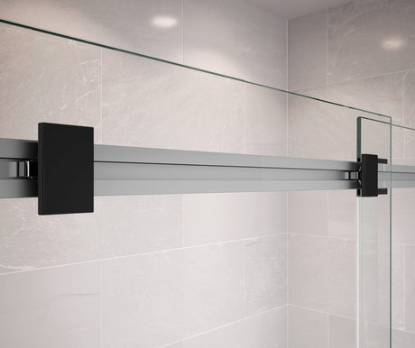 MAAX 136271-900-350-000 Duel 44-47 x 70 ½-74 in. 8 mm Bypass Shower Door for Alcove Installation with Clear glass in Chrome & Matte Black
