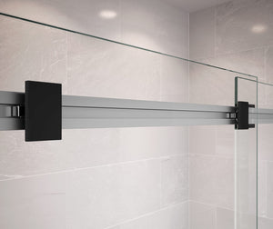 MAAX 136272-900-350-000 Duel 56-58 ½ x 70 ½-74 in. 8 mm Bypass Shower Door for Alcove Installation with Clear glass in Chrome & Matte Black