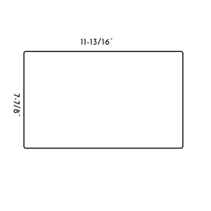 DAX Brass Rectangular Shower Head, Matte Black DAX-C2011-BL