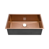 Rivage 32 x 19 Stainless Steel, Single Basin, Undermount Kitchen Sink, Rose Gold