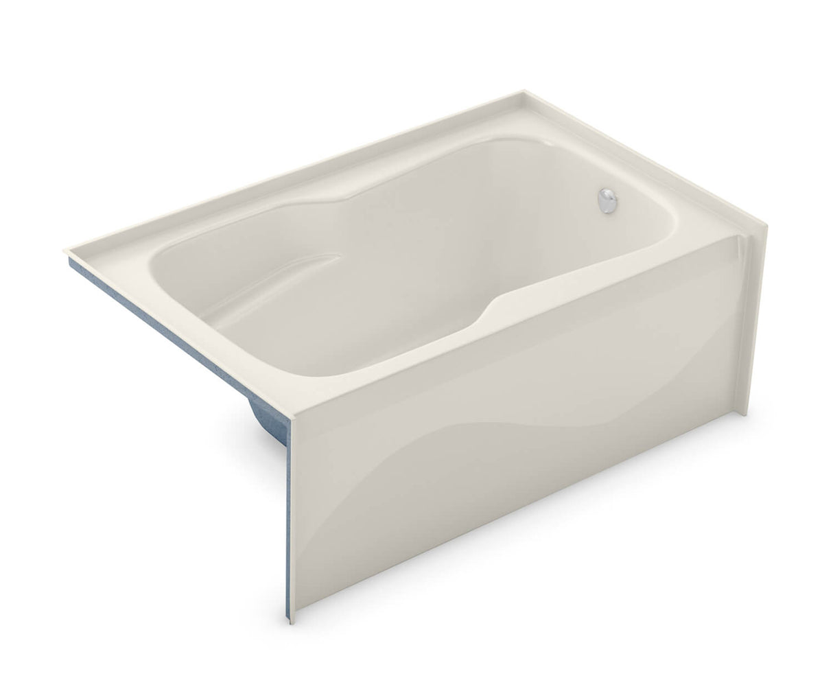 Aker SBA-3260 AcrylX Alcove Right-Hand Drain Bath in Biscuit